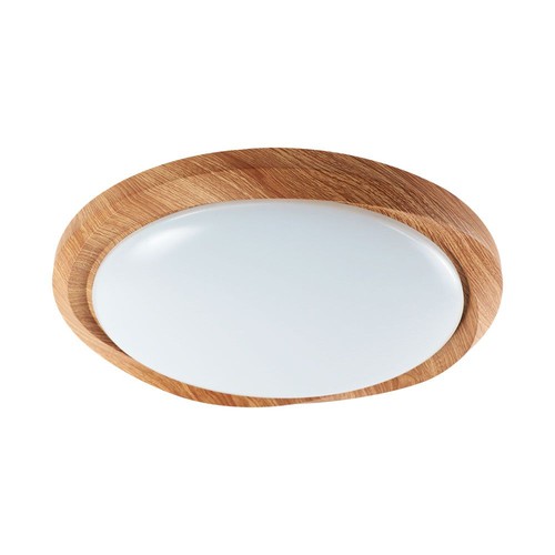 60W LED Deckenleuchte in Holzoptik, dimmbar - 6000lm, Ø49cm, CCT, inkl. Fernbedienung