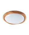 60W LED Deckenleuchte in Holzoptik, dimmbar - 6000lm, Ø49cm, CCT, inkl. Fernbedienung