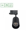 16W 3-Phasen 3-in-1 Schienenspot - 25°, CCT, Schwarz