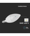 E14 6,5W LED Kerzenbirne - 600lm, Kunststoff, Samsung LED chip