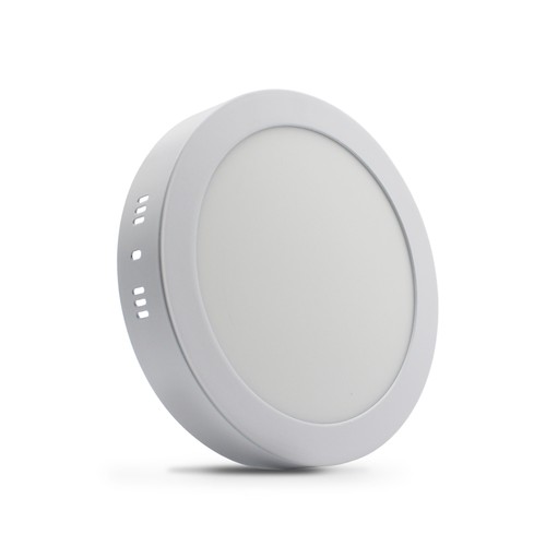 18W dimmbare LED-Deckenleuchte - Ø22,5cm, Höhe: 3,9cm, weißer Rand