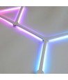 Hexa-Light RGBIC Komplettset - 9 Lichtschienen, Wandmontage, Bluetooth-App, USB