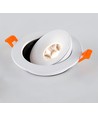 6,5W Ø10,9cm 360° Einbaustrahler RA98 - Ausschnitt: Ø8,5 cm, Maße: Ø10,9 cm, 360 Grad verstellbar, weißer Rand