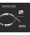 100x Edelstahl Kabelbinder - 4,6 x 200 mm, Stahl, 100 Stk.