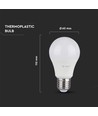 E27 10,5W LED-Leuchtmittel - A60, Kunststoff