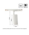 10W SHIFT System Spot M SMART Schienenspot für 48V - CCT, RA90, 24 Grad, 5 Jahre Garantie