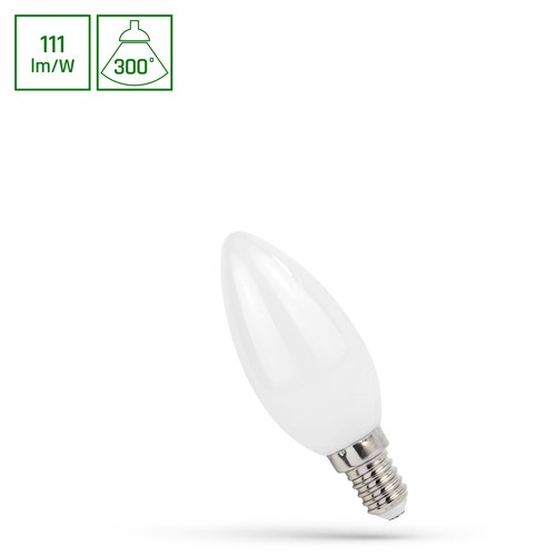 E14 5,5W LED Kerzenlampe - C35, Filament mattes Glas, warmweiß, 610lm