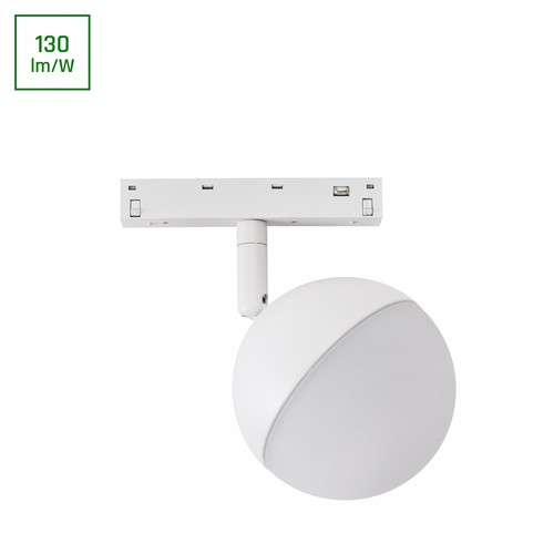 10W SYSTEM SHIFT BASIC GLOBE für 48V Schiene - 130lm/W, 4000K, IP20, weiß, 120 Grad