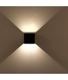 6W Dimmbar CUBIC PRO Wandleuchte - IP65, schwarz, durchschleifbar, verstellbar, up/down, innen/außen, inkl. Leuchtmittel