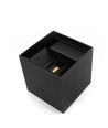 6W CUBIC PRO Wandleuchte - IP65, Schwarz, durchschleifbar, verstellbar, eckig, Up/Down, Außen, inkl. Leuchtmittel