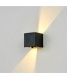 6W CUBIC PRO Wandleuchte - IP65, Schwarz, durchschleifbar, verstellbar, eckig, Up/Down, Außen, inkl. Leuchtmittel