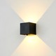 6W CUBIC PRO Wandleuchte - IP65, Schwarz, durchschleifbar, verstellbar, eckig, Up/Down, Außen, inkl. Leuchtmittel