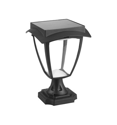 2W LED Solar Gartenlampe mit Sensor - Schwarz, IP65, CCT, Aluminium, für Außenbereich