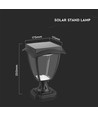 2W LED Solar Gartenlampe mit Sensor - Schwarz, IP65, CCT, Aluminium, für Außenbereich