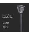2W Solara LED Gartenleuchte mit Solarpanel und Sensor - IP65, 93cm, CCT