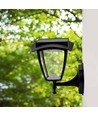 Solar-Wandleuchte, klassisches Design - 3000K+6000K, schwarz
