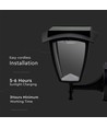 Solar-Wandleuchte, klassisches Design - 3000K+6000K, schwarz