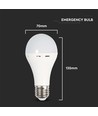E27 9W LED Leuchtmittel mit Notlicht - A70, 720lm, 4000K, 4,5 Stunden Akkulaufzeit