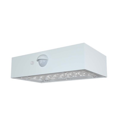 3W Solar Wandleuchte mit Sensor - IP65, weiß, 350lm, PIR Sensor, Außenbereich