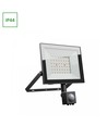 50W Flutlicht mit Sensor - IP44, Schwarz, Arbeitsleuchte, PIR-Sensor