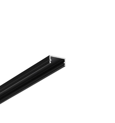 2m Aluprofil BEGTON12 J/S - Schwarz eloxiert, Aufbau, LED-Schiene