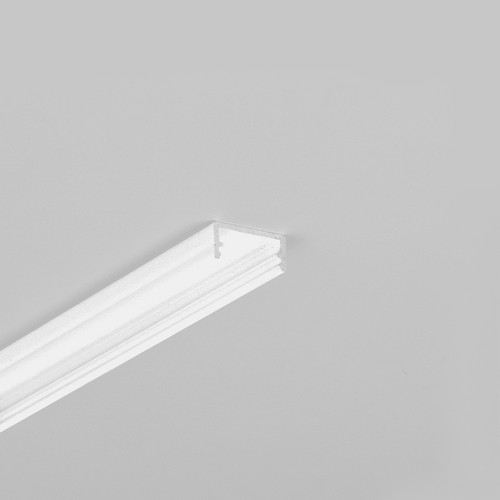 2m Aluminiumprofil BEGTON12 J/S - Weiß lackiert, Aufbau, LED-Schiene