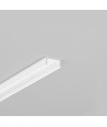 2m Aluminiumprofil BEGTON12 J/S - Weiß lackiert, Aufbau, LED-Schiene
