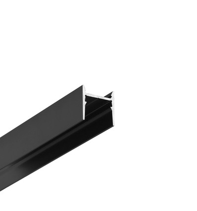 2m Aluprofil COZY12 C/U1 - Schwarz eloxiert, Aufbau, LED-Schiene