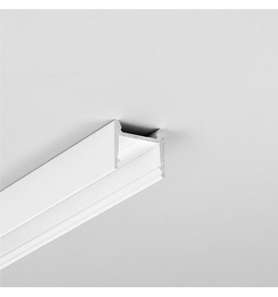 2m Aluprofil HOOD14 F/U1 - Weiß lackiert, Aufbau, LED-Schiene