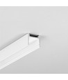 2m Aluprofil HOOD14 F/U1 - Weiß lackiert, Aufbau, LED-Schiene