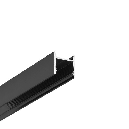 2m Aluprofil LEVEL12 C/U1 - Schwarz eloxiert, Aufbau, LED-Schiene