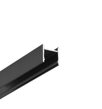 2m Aluprofil LEVEL12 C/U1 - Schwarz eloxiert, Aufbau, LED-Schiene