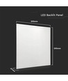 Hintergrundbeleuchtetes 60x60 LED-Panel, 36W - 120 lm/W, flimmerfrei, weißer Rand