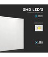 Hintergrundbeleuchtetes 60x60 LED-Panel, 36W - 120 lm/W, flimmerfrei, weißer Rand