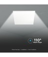 Hintergrundbeleuchtetes 60x60 LED-Panel, 36W - 120 lm/W, flimmerfrei, weißer Rand