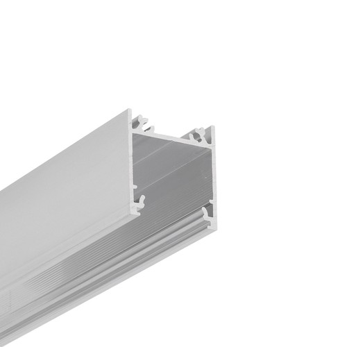 1m Aluprofil LINEA20 EE7F/TY - Unbehandeltes Aluminium, Aufbau, LED-Schiene