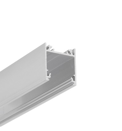 1m Aluprofil LINEA20 EE7F/TY - Unbehandeltes Aluminium, Aufbau, LED-Schiene