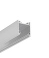 1m Aluprofil LINEA20 EE7F/TY - Unbehandeltes Aluminium, Aufbau, LED-Schiene