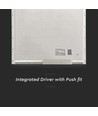 Hintergrundbeleuchtetes 60x60 LED-Panel, 36W - 120 lm/W, flimmerfrei, weißer Rand
