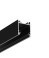 2m Aluprofil LINEA20 EE7F/TY - Schwarz eloxiert, Aufbau, LED-Schiene