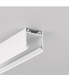 2m Aluprofil LINEA20 EE7F/TY - Weiß lackiert, Aufbau, LED-Schiene