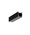2m Aluprofil LINEA20 EE7F/TY - Schwarz eloxiert, Aufbau, LED-Schiene