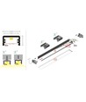 2m Aluminiumprofil SLIM8 AC2/Z - Eloxiert, Aufbau, LED-Schiene