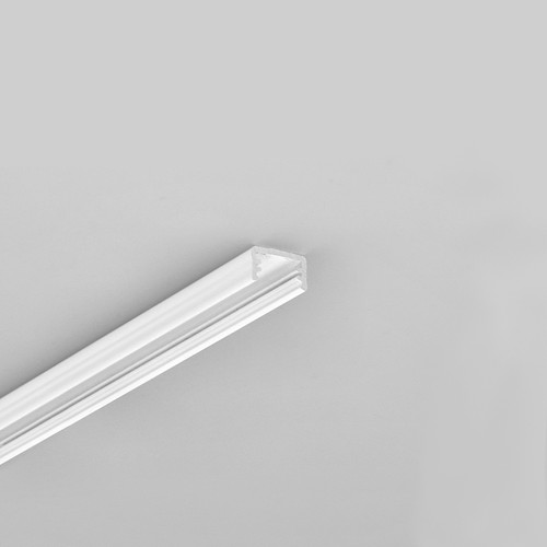 2m Aluprofil SLIM8 AC2/Z - Weiß lackiert, Aufbau, LED-Schiene