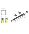 2m Aluprofil SMART10 AC2/Z - Eloxiert, Aufbau, LED-Schiene