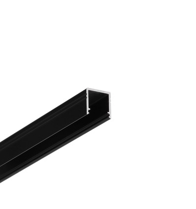 2m Aluprofil SMART10 AC2/Z - Schwarz eloxiert, Aufbau, LED-Schiene
