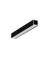 2m Aluprofil SMART10 AC2/Z - Schwarz eloxiert, Aufbau, LED-Schiene