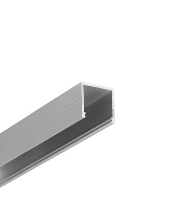 2m Aluprofil SMART16 BC3/U4 - Eloxiert, Aufbau, LED-Schiene