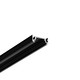2m Aluprofil SURFACE10 BC/UX - Schwarz eloxiert, Aufbau, LED-Schiene