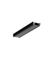 2m Aluprofil SURFACE10 BC/UX - Schwarz eloxiert, Aufbau, LED-Schiene